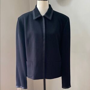NWT dark academia black separates ribbon trimmed size 16 blazer workwear